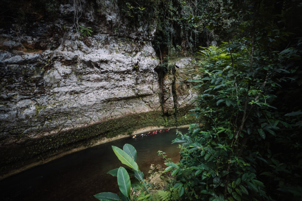 Summer fun body rafting in Tanamá RIver Canyon, Puerto Rico