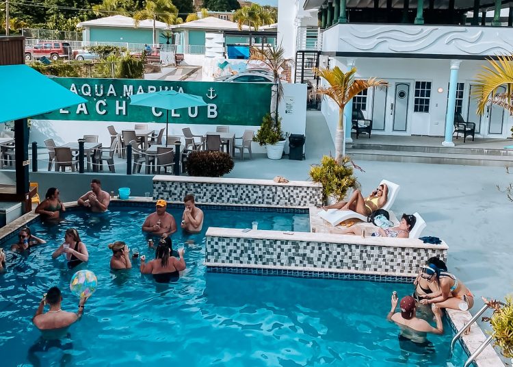The Aqua Pool Bar at Aqua Marina Beach Club