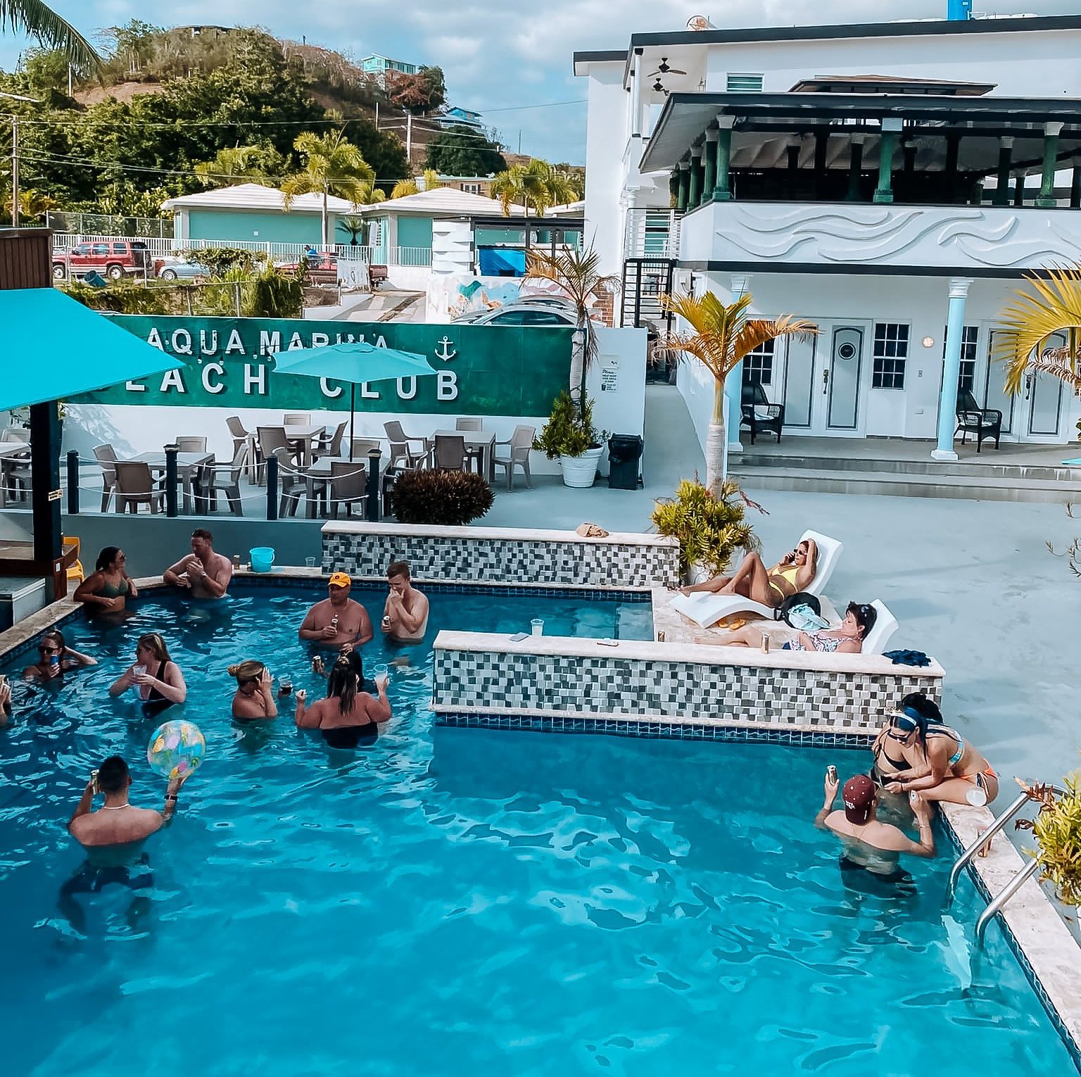 The Aqua Pool Bar at Aqua Marina Beach Club