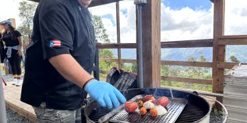 A BBQ class with an amazing view